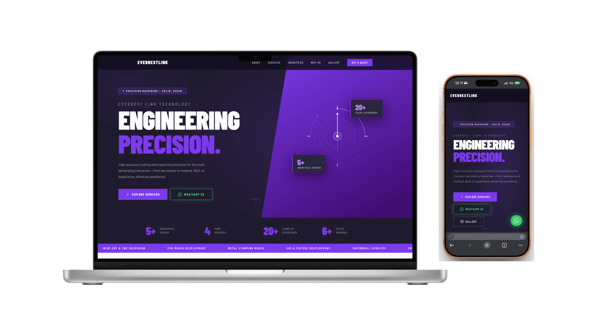 Everbest Link Corporate B2B landing page — vnbuildr web development portfolio