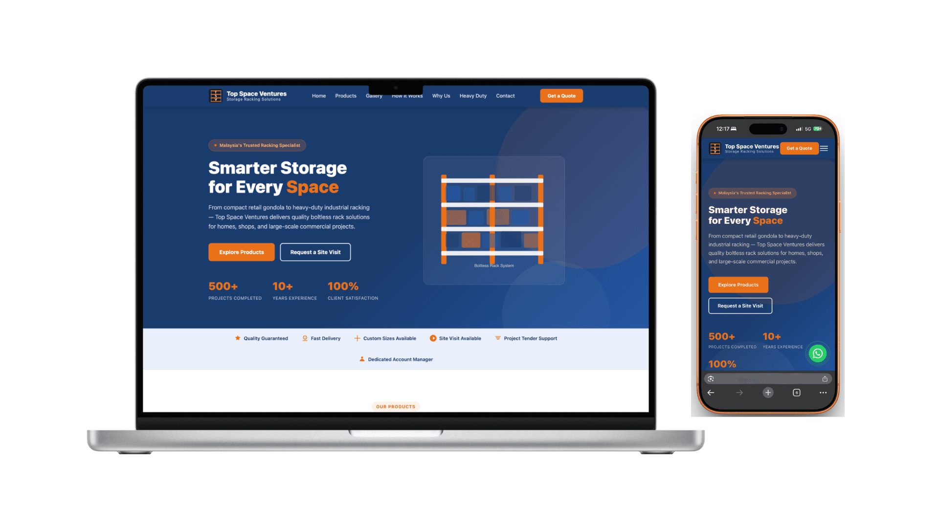 TopSpace Limited Corporate B2B landing page — vnbuildr web development portfolio